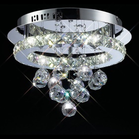 Galaxy Crystal Ceiling Lights Diyas Flush Crystal Fittings
